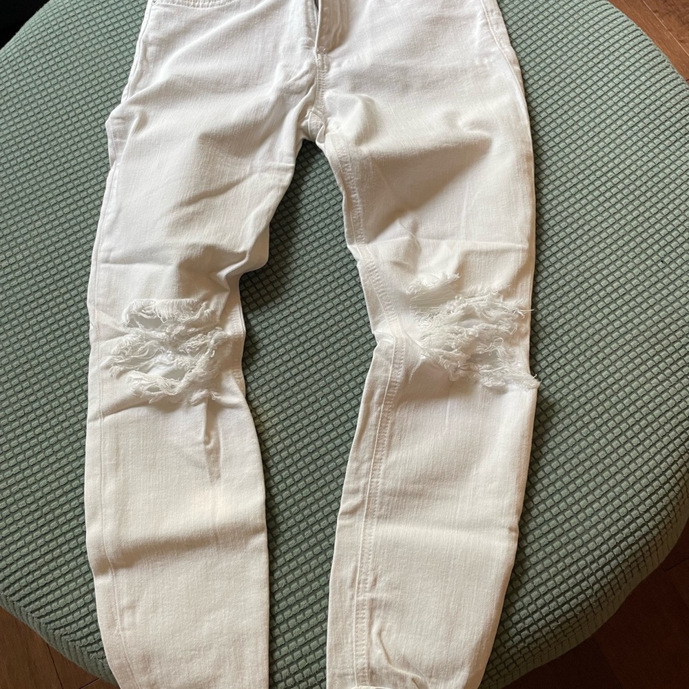 Joe's Jeans White Ripped Denim